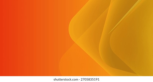 Abstrakter, orangefarbener und gelber geometrischer Hintergrund. Modernes Konzept für Grafikdesign, Hintergrund, Webdesign, Poster, Banner, Buch, Diashow.