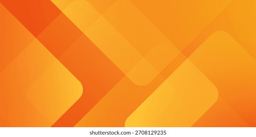 Abstrakter, orangefarbener und gelber geometrischer Hintergrund. Modernes Konzept für Grafikdesign, Hintergrund, Webdesign, Poster, Banner, Buch, Diashow. Vektorgrafik