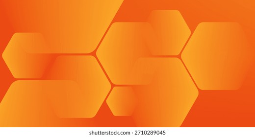 Abstrakter, orangefarbener und gelber geometrischer Hintergrund. Modernes Konzept für Grafikdesign, Hintergrund, Webdesign, Poster, Banner, Buch, Diashow. Vektorgrafik