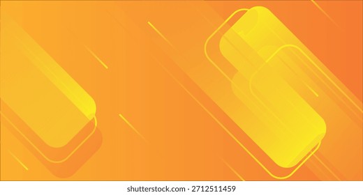 Fundo geométrico laranja e amarelo. Composição de formas dinâmicas. cartaz geométrico legal
