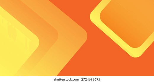 Fondo geométrico naranja y amarillo Abstractas. Composición de Formas dinámicas. Diseño de fondo fresco para carteles. Ilustración vectorial