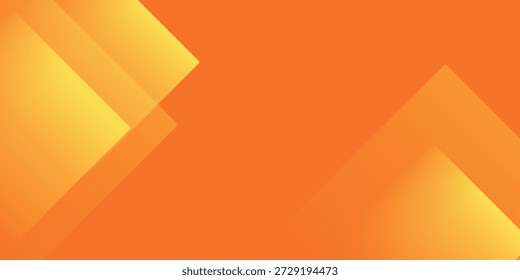 Fundo geométrico laranja e amarelo abstrato. Composição dinâmica de formas. Design de fundo legal para cartazes. Ilustração vetorial

