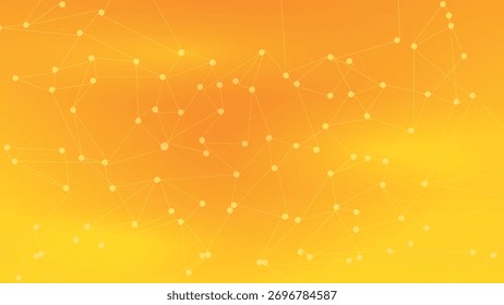 Abstract orange and yellow gradient background with glowing line and circles. Banner background. Full color, orange gradient, and geometric effect. Vibrant orange gradient background