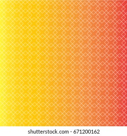 Abstract orange and yellow gradient background with overlapping squares.