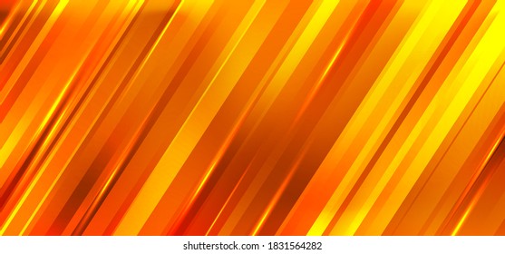 Abstract orange and yellow gradient diagonal stripes motion blur background. Vector illustration