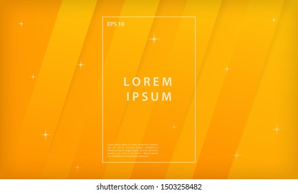 Abstract orange and yellow gradient geometric shapes background. Modern minimal vector design template.