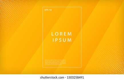 Abstract orange and yellow gradient geometric shapes background. Modern minimal vector design template.