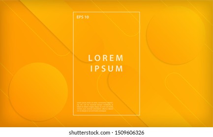 Abstract orange and yellow gradient geometric shapes background. Modern minimal vector design template.