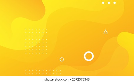 Abstract orange and yellow gradient geometric shapes. Vector abstract background