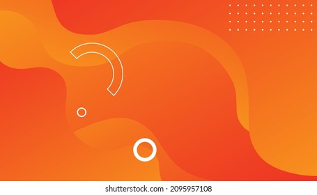 Abstract orange and yellow gradient geometric shapes. Simple shapes with trendy gradients. Eps10 vector
