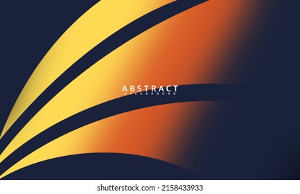 Abstract orange and yellow gradient geometric shapes background. Modern minimal vector design template.