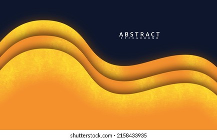 Abstract orange and yellow gradient geometric shapes background. Modern minimal vector design template.