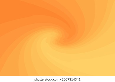 Abstract orange, yellow gradient swirl whirl background. Aesthetic vortex wallpaper. Perfect for elegant presentation, web banner, poster
