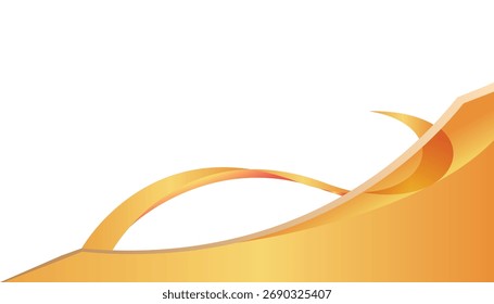 Abstract Orange and Yellow Gradient Waves