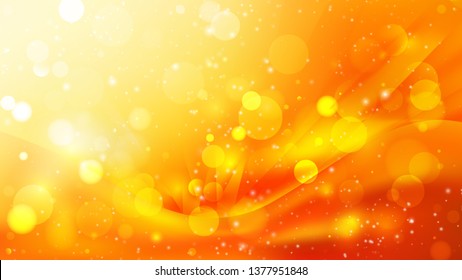 Abstract Orange and Yellow Lights Background Design