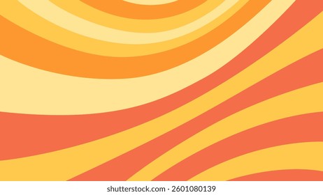 Abstract orange and yellow lines geometric background. Dynamic composition of shapes. Beautiful background design for posters. Vector illustration