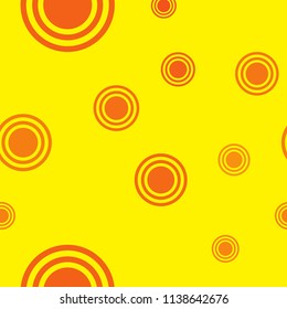 Abstract Orange and yellow pattern with circles. Geometry pattern for fabric. Round Circle Dots. Network Design, Technology Science, Vector Illustration. Perfect For Logo, Banner, Icon, Holiday Background.