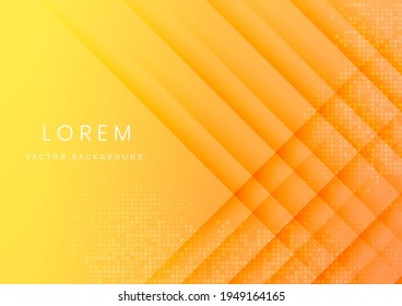 Abstract orange and yellow shadow diagonal Background with square pattern decor. You can use for ad, poster, template, business presentation. Vector illustration