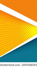 Abstrato laranja e amarelo listrado design de fundo de vetor cômico