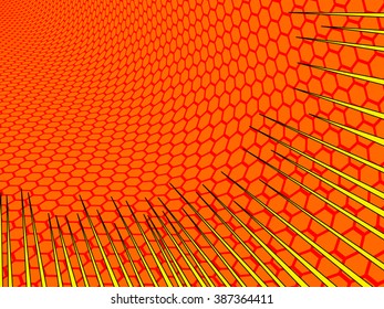abstract orange zoom background