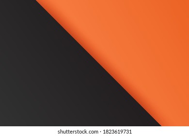 Abstract. orange,black overlap shape background. Halloween theme
color. vector.