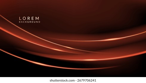 Abstractas naranja-rojo sobre fondo negro para transmitir calidez, lujo y energía. Resalta los bordes para que las líneas se vean brillantes y dimensionales.