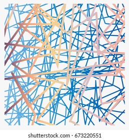 Abstract orange-white-blue pattern with lines