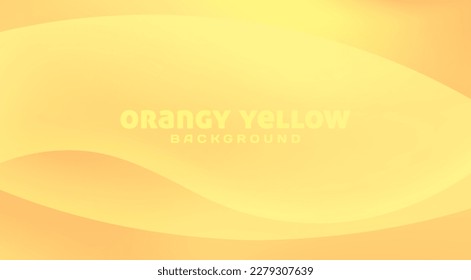 Abstract orangy yellow background with rounded translucent shapes. Smooth vector graphic pattern. CMYK colors