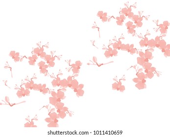 Abstract orchid pattern. Gentle flowers background. Isolated. Vector illustration for invitation, card, celebration, party, carnival, festive holiday and Your project.