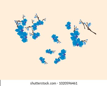 Abstract orchid pattern. Gentle flowers background. Vector illustration for invitation, card, celebration, party, carnival, festive holiday and Your project. Pastel Background