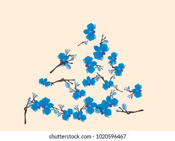 Abstract orchid pattern. Gentle flowers background. Vector illustration for invitation, card, celebration, party, carnival, festive holiday and Your project. Pastel Background