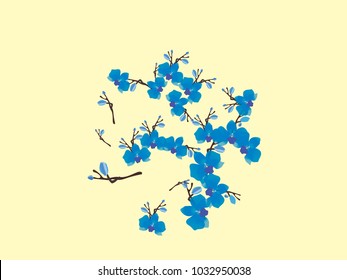 Abstract orchid pattern. Gentle flowers background. Vector illustration for invitation, card, celebration, party, carnival, festive holiday and Your project. Pastel Background