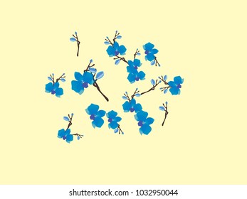 Abstract orchid pattern. Gentle flowers background. Vector illustration for invitation, card, celebration, party, carnival, festive holiday and Your project. Pastel Background