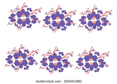 Abstract orchid pattern. Gentle flowers background. Isolated. Vector illustration for invitation, card, celebration, party, carnival, festive holiday and Your project.