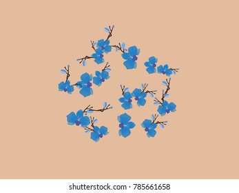 Abstract orchid pattern. Gentle flowers background. Vector illustration for invitation, card, celebration, party, carnival, festive holiday and Your project. Pastel Background