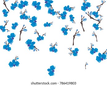 Abstract orchid pattern. Gentle flowers background. Isolated. Vector illustration for invitation, card, celebration, party, carnival, festive holiday and Your project.