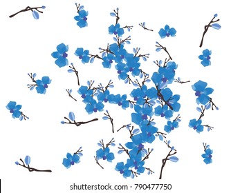 Abstract orchid pattern. Gentle flowers background. Isolated. Vector illustration for invitation, card, celebration, party, carnival, festive holiday and Your project.