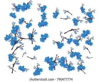 Abstract orchid pattern. Gentle flowers background. Isolated. Vector illustration for invitation, card, celebration, party, carnival, festive holiday and Your project.