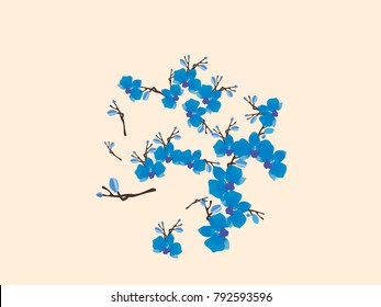 Abstract orchid pattern. Gentle flowers background. Vector illustration for invitation, card, celebration, party, carnival, festive holiday and Your project. Pastel Background