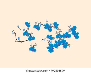 Abstract orchid pattern. Gentle flowers background. Vector illustration for invitation, card, celebration, party, carnival, festive holiday and Your project. Pastel Background