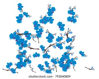 Abstract orchid pattern. Gentle flowers background. Isolated. Vector illustration for invitation, card, celebration, party, carnival, festive holiday and Your project.