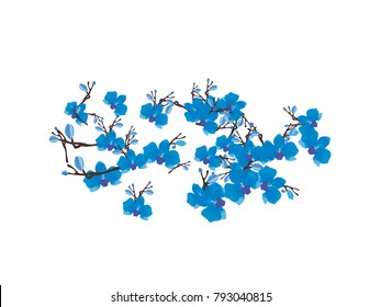 Abstract orchid pattern. Gentle flowers background. Isolated. Vector illustration for invitation, card, celebration, party, carnival, festive holiday and Your project.