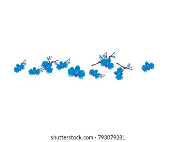 Abstract orchid pattern. Gentle flowers background. Isolated. Vector illustration for invitation, card, celebration, party, carnival, festive holiday and Your project.