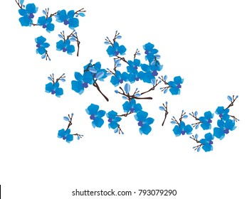 Abstract orchid pattern. Gentle flowers background. Isolated. Vector illustration for invitation, card, celebration, party, carnival, festive holiday and Your project.