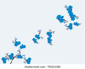 Abstract orchid pattern. Gentle flowers background. Vector illustration for invitation, card, celebration, party, carnival, festive holiday and Your project. Gentle grey Background