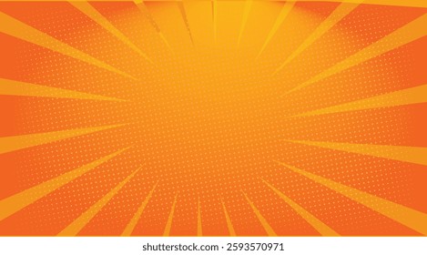 Abstract Orenge Color gradient dotted Background For social media post design, comic book,  Computer screen wallpaper