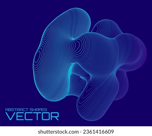 Abstract Organic Amorphous Shape Background. Abstract Vector Illustration. 3D Element for Your Design. 