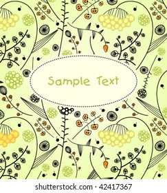 Abstract organic background with berries