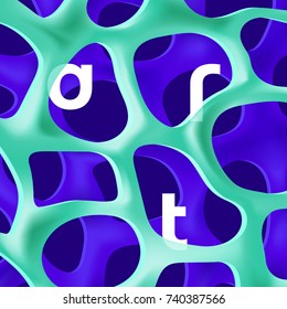 Abstract organic background template. Sea coral reef modern banner. Hollow bone texture. Art concept. Used for print or web project. Vector design illustration. 