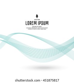 Abstract organic background with transparent waved parallel lines for business card, invitation, brochure, header, website and flyer design. Vector illustration.